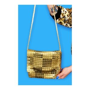 Gold Metal Mesh Purse